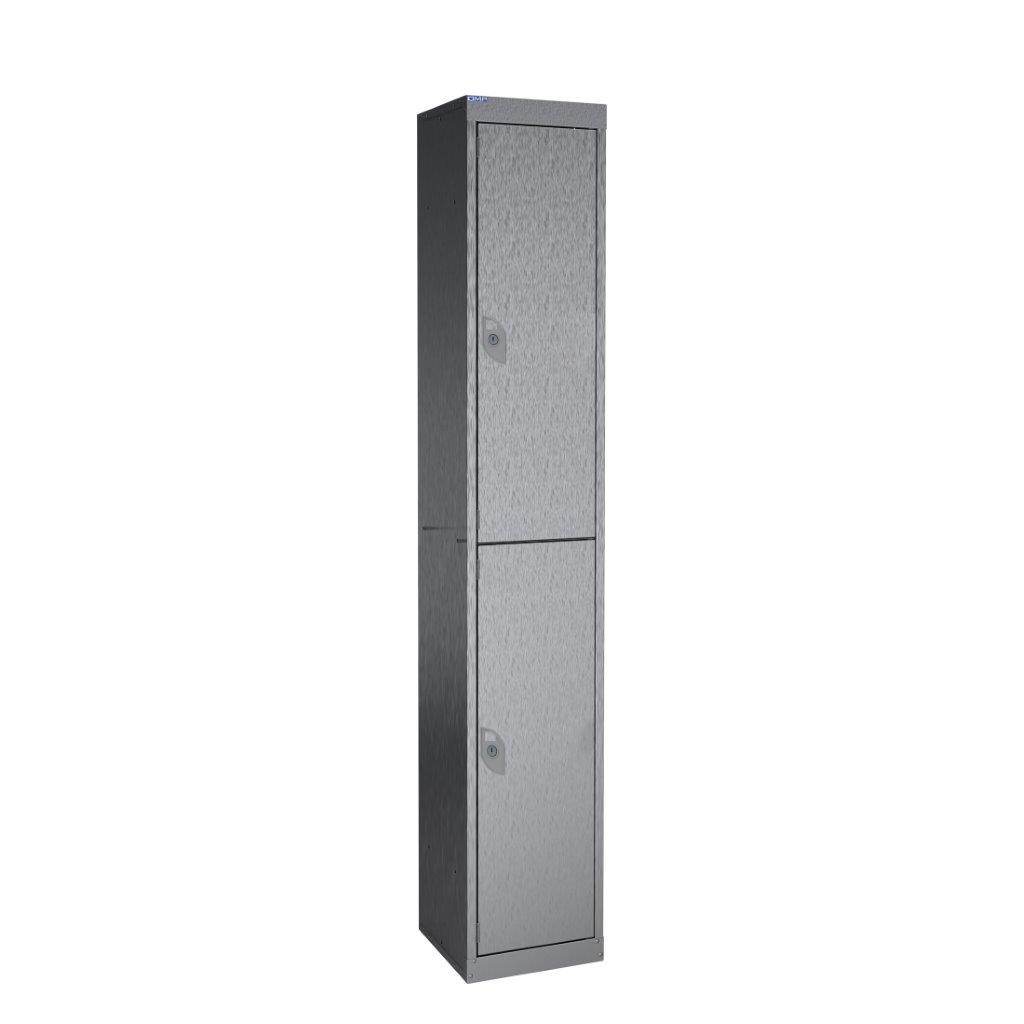 Stainless Steel Two Door Locker - Flat Top