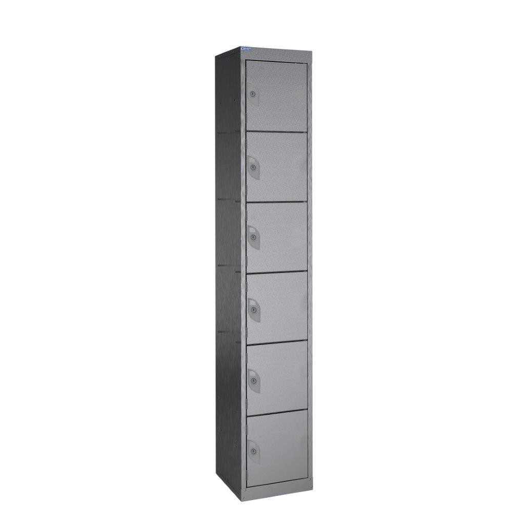 Stainless Steel Six Door Locker - Flat Top